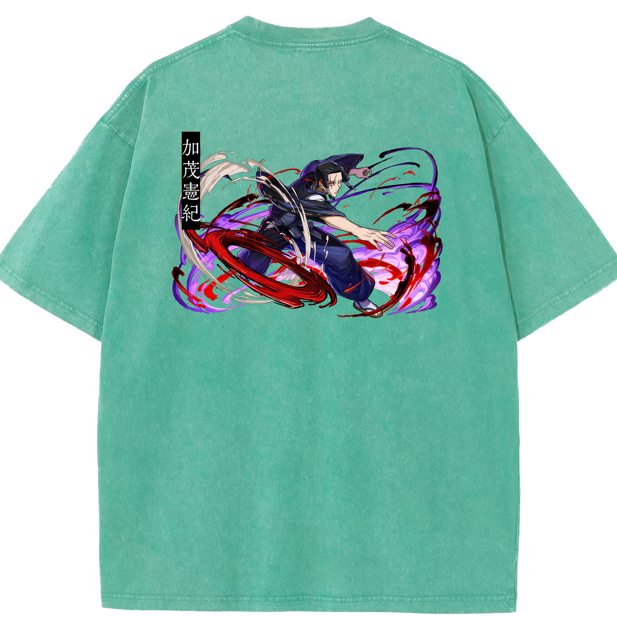 （画像用） 呪術廻戦 Jujutsu Kaisen 綿100% ヴィンテージ風 半袖Tシャツ（背面プリント）